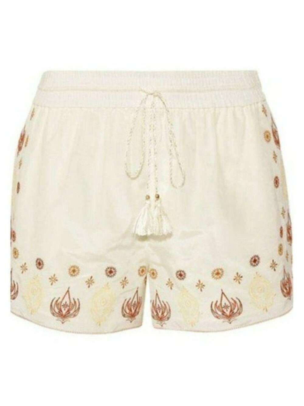 Rachel Zoe Shorts Veronica Ecru Stephanie Silk Cotton Embroidered Small CJ201